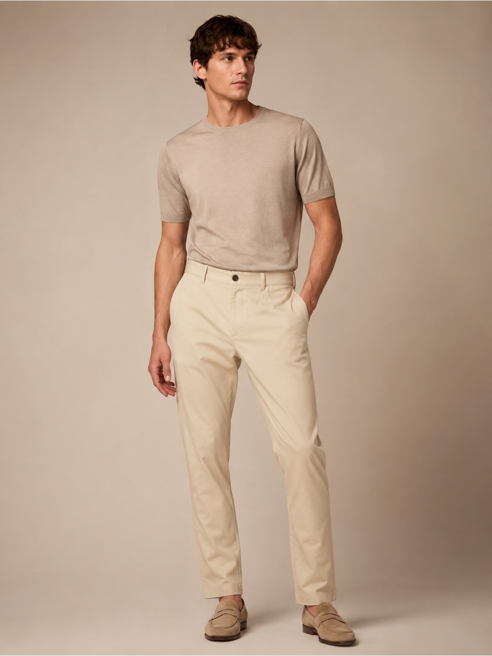 32 Degrees Slim Chino Pants in Light Cream